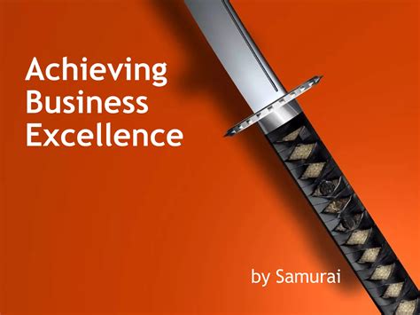 Achieving Business Excellence through a Renowned Program