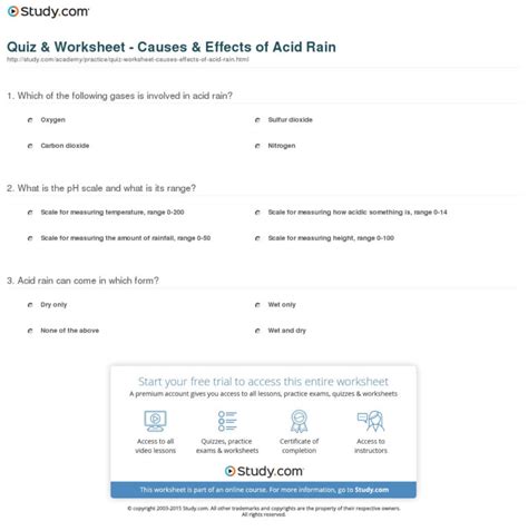 Acid Rain Activity Answers For High School Reader