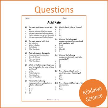 Acid Rain Questions And Answers PDF