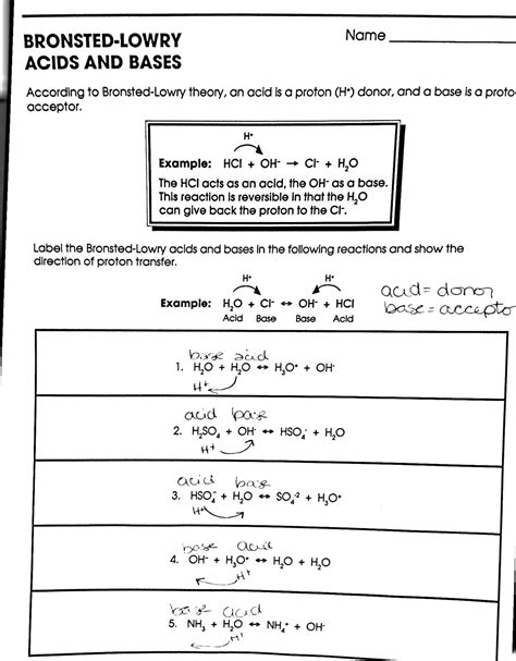 Acids And Bases Answer Packet Doc