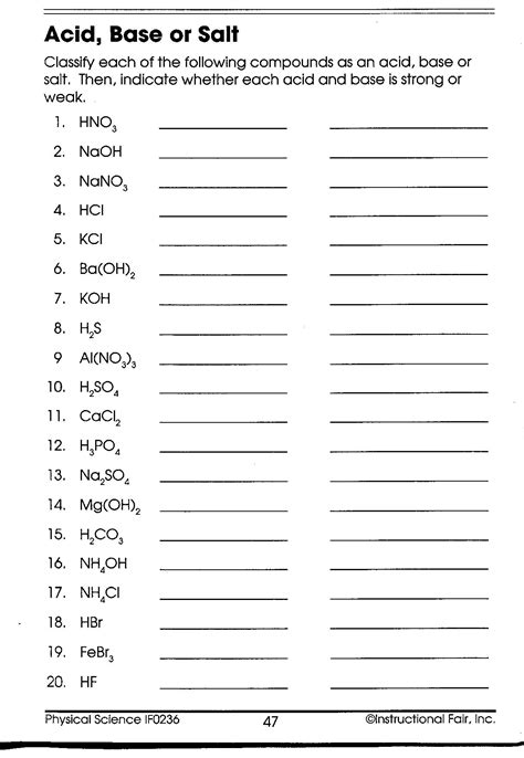 Acids Bases And Salts Workbook Answers Key PDF