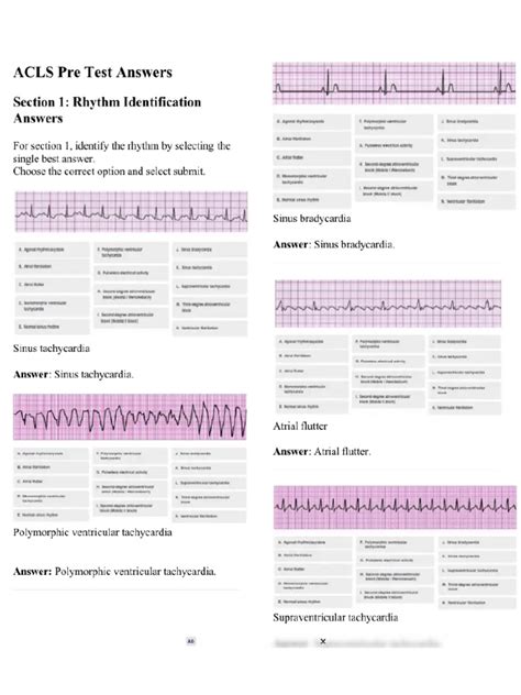 Acls 2006 Pretest Answers Reader