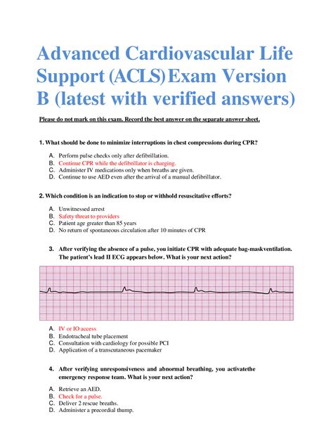 Acls Online Test Answers PDF