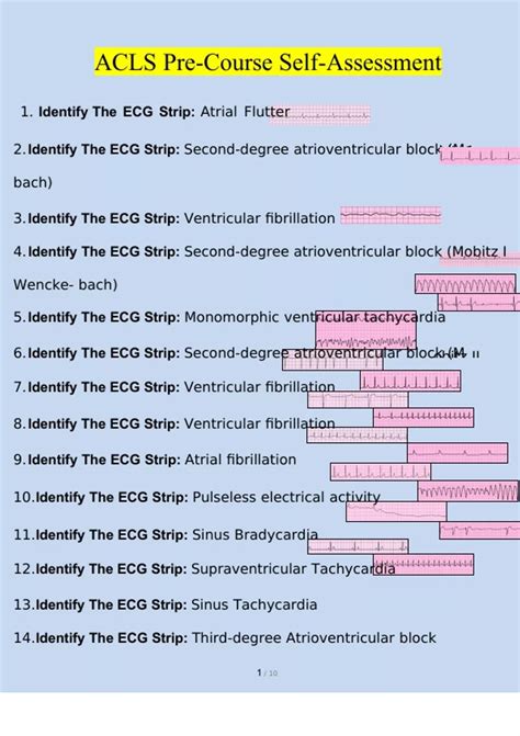 Acls Pre Course Assessment Answers Epub