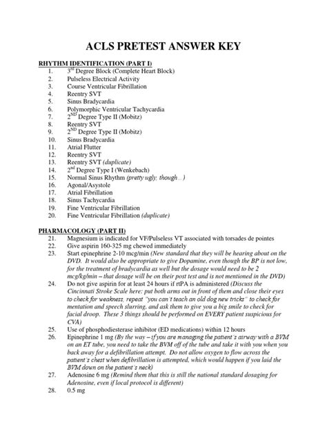 Acls Pretest Answer Key 2012 Epub