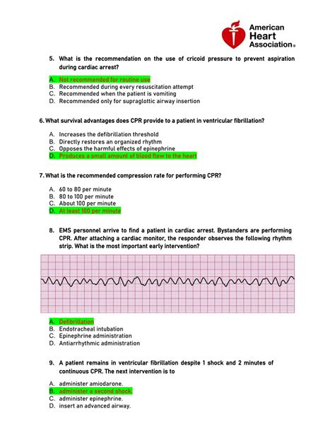 Acls Written Exam 2012 Answers PDF