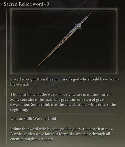 Acquire the Sacred Relic Sword: