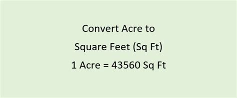 Acres to Square Feet: The Formula