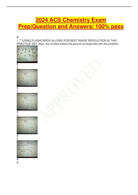 Acs Chemistry Exam 2013 Answer Explanation Reader