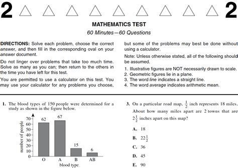 Act Math Test Practice Questions With Answers Reader