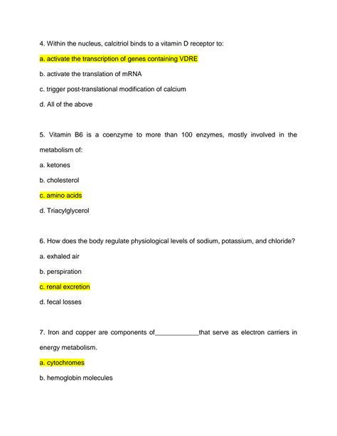 Active Biochemistry Answers Doc