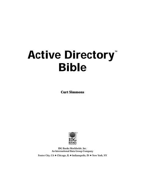 Active Directory Bible Kindle Editon