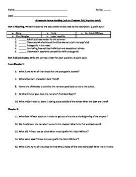 Active Reading A Separate Peace Chapters 1 5 Answers Reader