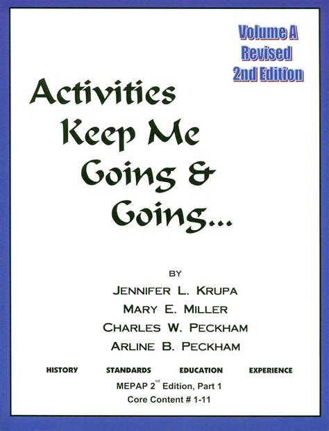 Activities Keep Me Going and Going Volume A Activities Keep Me Going and Going PDF