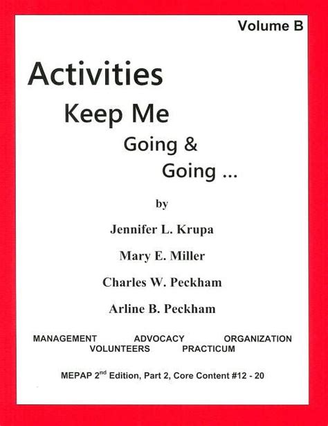 Activities Keep Me Going and Going Volume B Epub