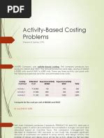 Activity Based Costing Problems Solutions Reader