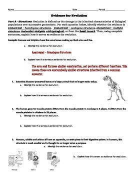 Activity Evidence For Evolution Answer Key Kindle Editon