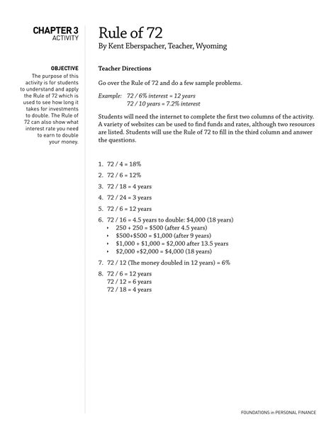 Activity Rule Of 72 With Answers Epub