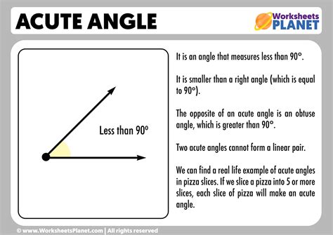Acute angle: