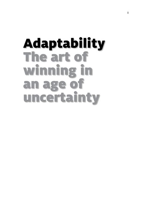 Adaptability: The Art of Winning in an Age of Uncertainty Ebook Kindle Editon