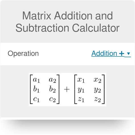 Add Matrix Calculator: Empowering Numerical Matrix Operations