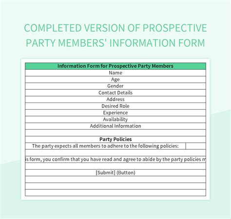 Additional Information for Prospective Members