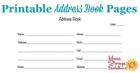 Address Book Home Storage Solutions 101 Reader