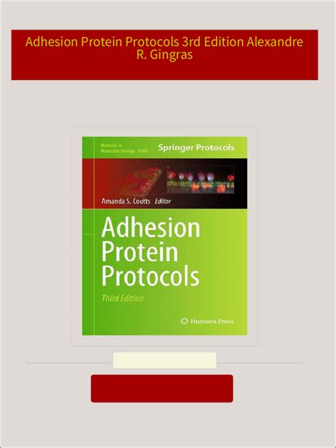 Adhesion Protein Protocols PDF