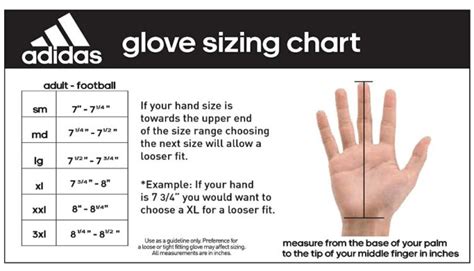 Adidas Goalkeeper Gloves Size Chart