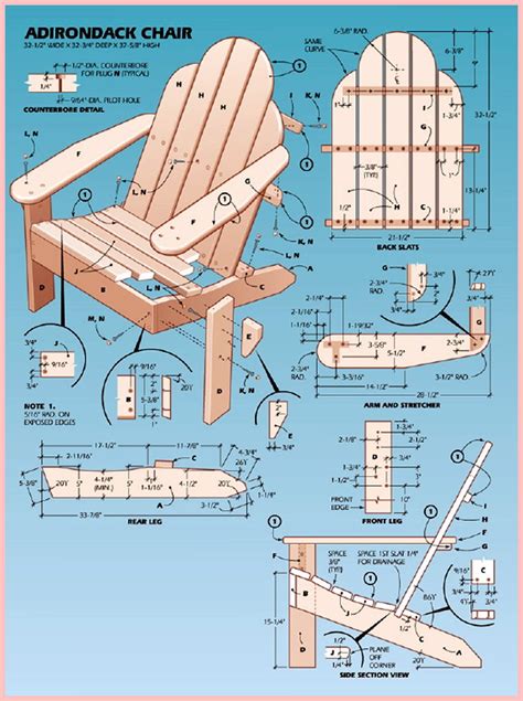 Adirondack Chair Template Kit