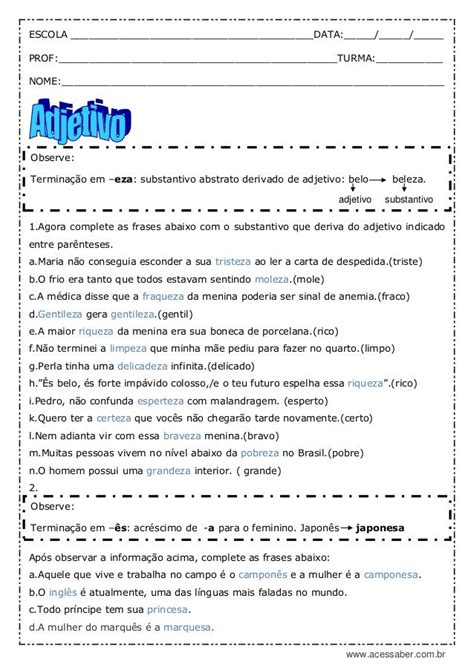 Adjetivos para o 6º Ano: Um Guia Completo e Engajador