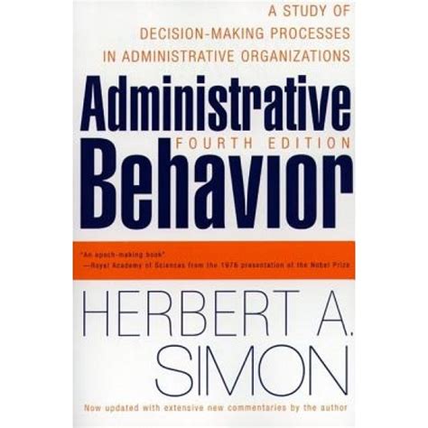 Administrative Behavior 4th Edition Reader