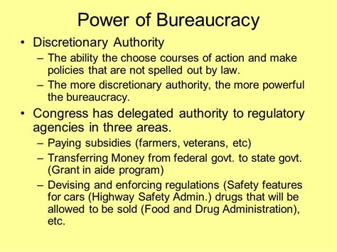 Administrative Discretionary Authority Empowers the Bureaucracy