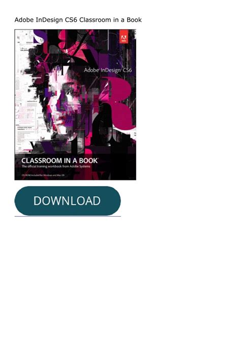 Adobe Indesign Cs6 Classroom In A Book Pdf Kindle Editon