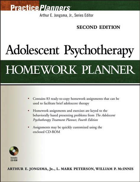 Adolescent Psychotherapy Homework Planner PDF