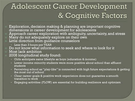 Adolescent and Career Building Epub