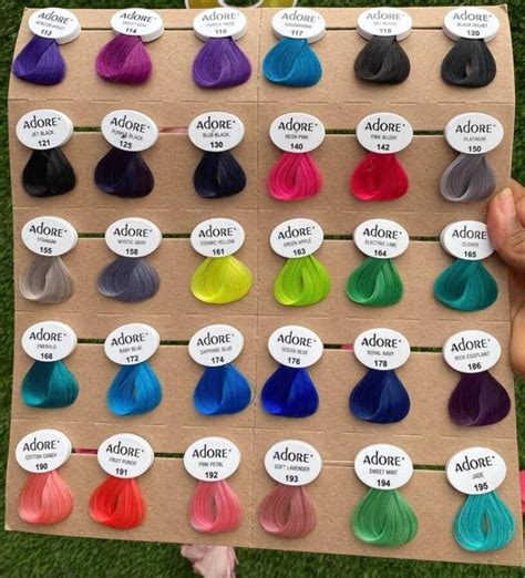 Adore Hair Color Chart: A Rainbow of Possibilities