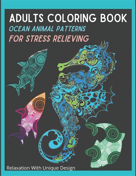 Adult Coloring Book Ocean Animal Patterns Kindle Editon