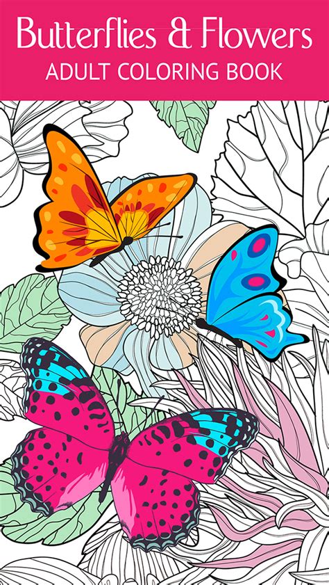 Adult Coloring Book Over 40 Stress Relieving Butterfly and Floral Designs to Color Reader