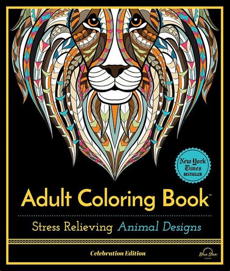 Adult Coloring Book Stress Relieving Animal Designs Reader