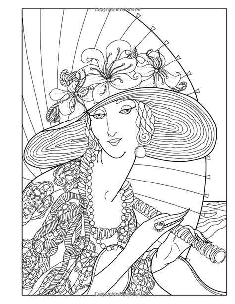 Adult Coloring Book Vintage Series The Masters of Fashion Illustration Doc