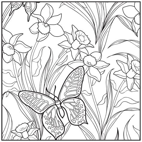 Adult Coloring Books Floral Garden Coloring Books for Adults Relaxation Flowers Animals and Gardens Epub