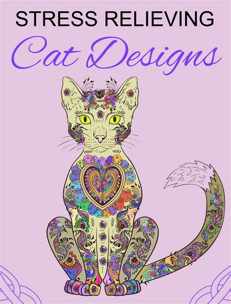 Adult Coloring Books Stress Relieving Cute Cat Designs Reader