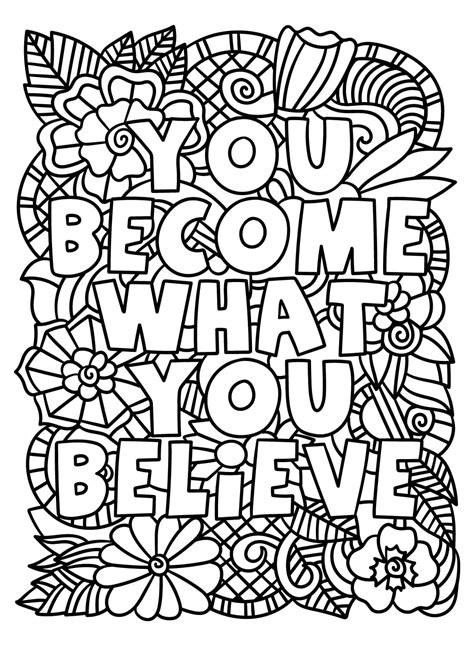 Adult Coloring Pages Printable Quotes