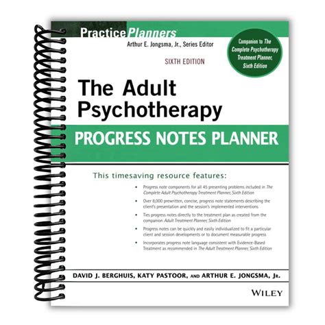 Adult Psychotherapy Progress Notes Planner Kindle Editon