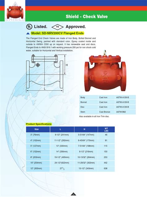Advance Non Return Valve Catalogue