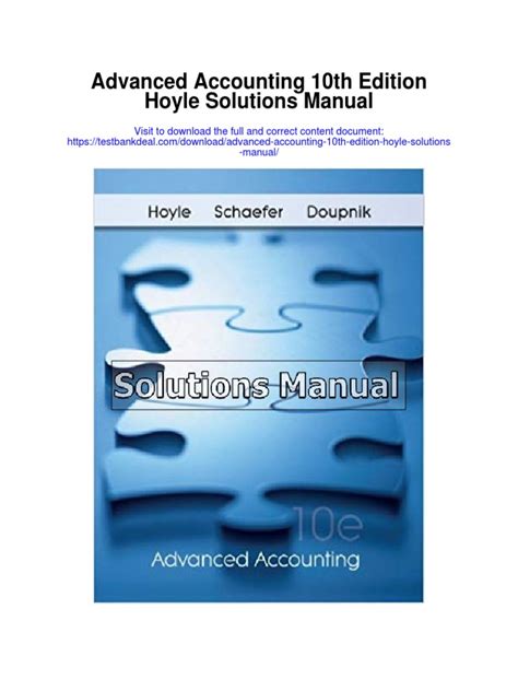 Advanced Accounting Hoyle 10th Edition Answer Key Doc