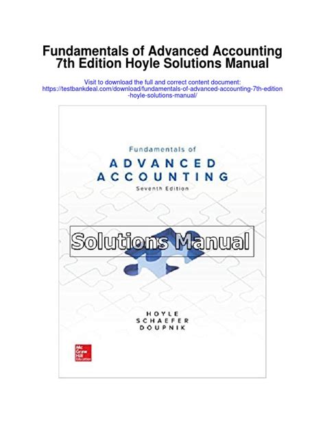 Advanced Accounting Hoyle Solutions Chapter 16 Doc