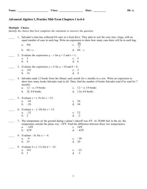 Advanced Algebra Problems: A Test of Your Mathematical Prowess