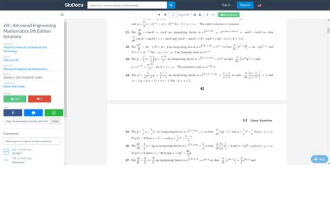 Advanced Engineering Mathematics Zill 5th Solutions Reader